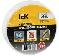 Изолента 0,18х19 мм белая 20 метров ИЭК в Москве Изолента 0,18х19 мм белая 20 метров ИЭК - foto