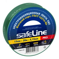 Изолента ПВХ зеленая 19мм 20м Safeline в Москве Изолента ПВХ зеленая 19мм 20м Safeline - foto