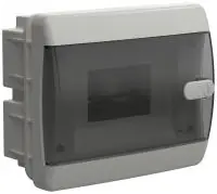 UNION Compact Корпус пластиковый ЩРВ-П-6 IP41 черная прозрачная дверь IEK в Москве UNION Compact Корпус пластиковый ЩРВ-П-6 IP41 черная прозрачная дверь IEK - foto